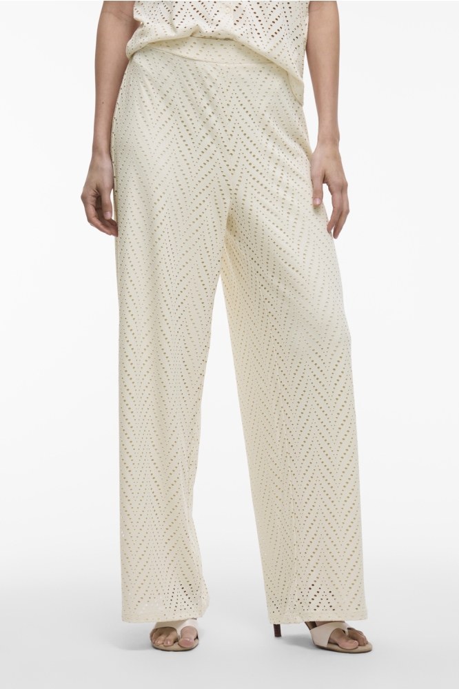 VIDELAIA HW WIDE PANTS/PB 14106628 BIRCH